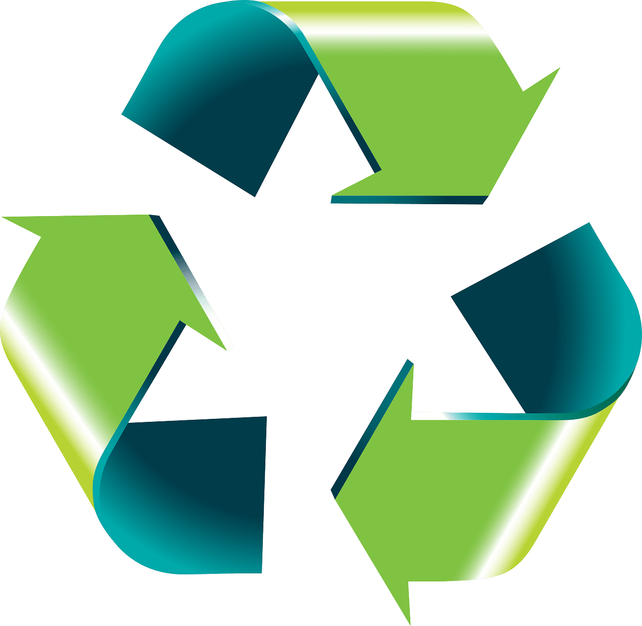 An image of the green recycling arrow logos